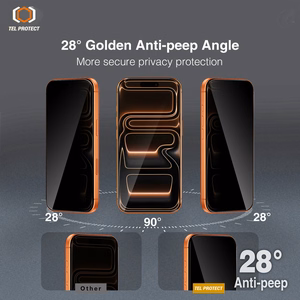 Tel Protect 10X Privacy DLC Diamond Coating rūdīts stikls priekš Samsung Galaxy S26 Ultra ar pirkstu nospiedumu atbloķēšanu