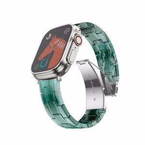 Strap to Apple Watch Forcell F-Design FA04 marbled resin clasp 38 / 40 / 41 mm green