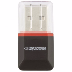 Esperanza EA134K karšu lasītājs melns, sudrabs, caurspīdīgs USB 2.0