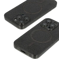 Spīdīgs MagSafe apvalks Samsung Galaxy S24 Ultra melns caurspīdīgs