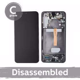 LCD Displejs Saderīgs ar Samsung S906 S22 Plus ar Frame / Phantom Melns / (8/10 Used)