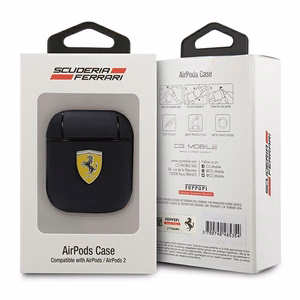 AirPods vāciņš Ferrari FESA2LEBK On Track Leather - melns