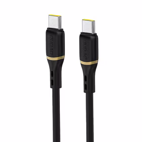 Dudao L25C USB-C Kabelis 1m 60W with Soft Silicone Braid - Melns