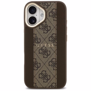 Guess viedtālruņa apvalks iPhone 17 HC MAGSAFE PU W/ 4G PU STRIPE brūns