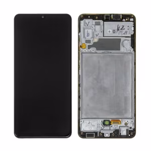 LCD Displejs Saderīgs ar Samsung A325 A32 4G Melns ar Frame HQ