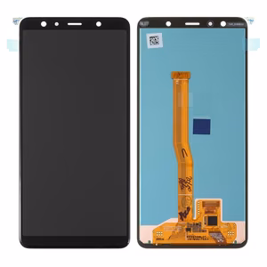 LCD ekrāns Samsung A750 A7 2018 ar skārienekrānu melns OLED