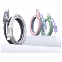 Kabelis USAMS Bicolor Series SJ757 PD 30W USB-C/Lightning 1.2m zaļi violets