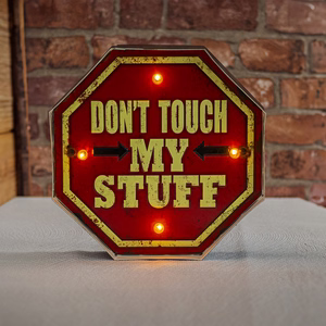 RETRO metāla izkārtne LED Don't Touch Forever Light