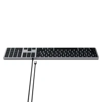 Wire keyboard USB C QWERTY Satechi Slim W3 Wired ST-UCSW3M space gray