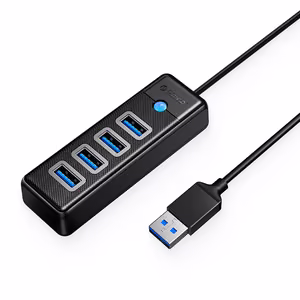Hub Orico PW4U-U3 USB-A / 4x USB-A 3.0 - melns