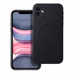 SILICONE MAG COVER viedtālruņa apvalks, saderīgs ar MagSafe, IPHONE 11 melns