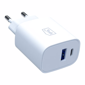 3mk FlowPower 30W 1A1C PD 3.0 QC4+ sienas lādētājs - balts