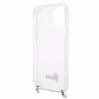 Guess GUHCP12MKC4GSSI iPhone 12/12 Pro 6.1" Caurspīdīgs cietais apvalks 4G Sudraba ķēde