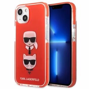Karl Lagerfeld Karl&Choupette Head чехол для iPhone 13 mini - красный