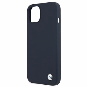 BMW Silicone Signature viedtālruņa apvalks iPhone 13 mini - tumši zils