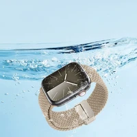 DUX DUCIS MIXTURE PRO elastīgā pītā pulksteņa siksna Apple Watch 42/44/45/49 mm smilškrāsas