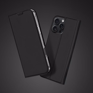 Dux Ducis Skin Pro iPhone 16 Pro Case with Flip and Card Slot - Black