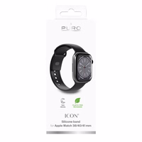 Puro Icon silikona siksniņa Apple Watch 38/40/41 mm - melns (2 gab.)