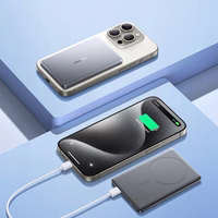 Portatīvais lādētājs Joyroom JR-PBM08 5000mAh 20W īpaši plāns ar indukcijas uzlādi - pelēka