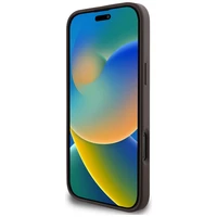 Guess 4G Stripes viedtālruņa apvalks ar Magnētisko maku iPhone 16 Pro Max - brūns