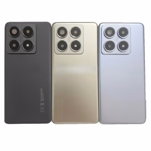 Aizmugures vāciņš saderīgs ar Xiaomi 14T Pro Titan melns (ar kameras objektīvu) OEM