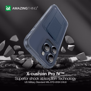 Amazing Thing Titan Pro Mag maciņa apvalks 10FT IP156.7PTWBU Iphone 15 Pro Max tumši zila ar statīvu