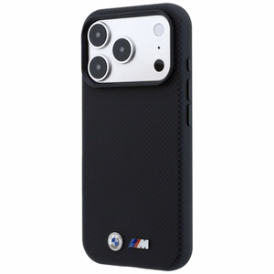 BMW M Quadrille Kevlar maciņš ar metāla logotipu un MagSafe iPhone 17 Pro Max / 18 Pro Max, melns