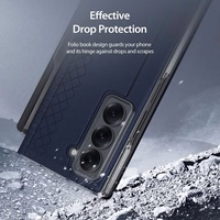 DUX DUCIS viedtālruņa apvalks BRIL ar pildspalvas turētāju SAMSUNG Z Fold SE/W25 zils