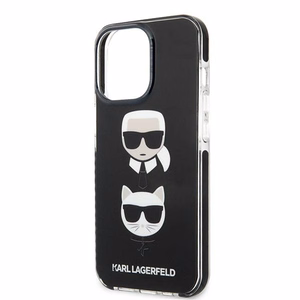 Karl Lagerfeld Karl&Choupette Head apvalks iPhone 13 Pro Max - melns