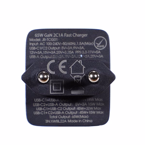 Joyroom ātrais GaN lādētājs 65W USB-A, 2x USB-C melns + USB-C - USB-C kabelis 100W 1.2m (TCG01)