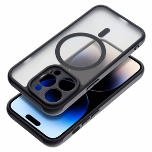 Full Matte Mag Cover maciņš modelim iPhone 17 Pro / 18 Pro, saderīgs ar MagSafe – melns