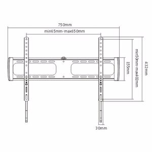 Fixed TV wall mount for displays  37“-70“