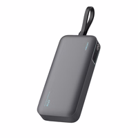 Cuktech LPB200N 40W 20000mAh Powerbank ar integrētu kabeli - pelēks