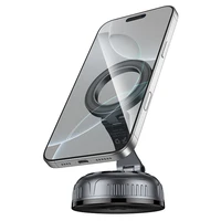 Automašīnas turētājs Hoco, magnētisks, ar regulējamu piesūcēja stiprinājumu H92 - melns un metāliska pelēka tonis