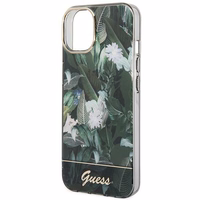 Guess Jungle kolekcija viedtālruņa apvalks iPhone 14 - zaļš