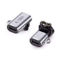 Tech-Protect Ultraboost USB-C leņķa adapteris Garmin pulkstenim - pelēks
