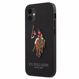 US Polo USHCP12SPUGFLBK iPhone 12 mini 5,4" melns Polo Embroidery kolekcija