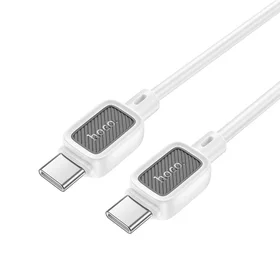 Kabelis USB-C uz USB-C Hoco 3A 60W 1 m X108 balts