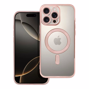 ELECTRO MAG COVER viedtālruņa apvalks saderīgs ar Magnētisko IPHONE 16 Pro Max rozā zelts