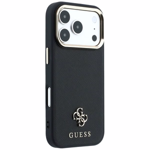 Maciņš IPHONE 18 Pro Max/17 Pro Max saderīgs ar MagSafe (Saffiano Small 4G & Classic Logo) (krāsa: melna)