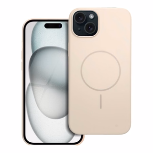 Spīdīgs magnētiskais viedtālruņa apvalks saderīgs ar MagSafe, paredzēts IPHONE 15 PLUS, balts