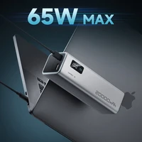 Cuktech CUKP200XGLGR 100W 20000mAh Portatīvais lādētājs 2 x USB-C 1 x USB-A - pelēks