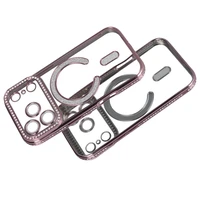 Bling Magsafe rozā viedtālruņa apvalks iPhone 17 Pro Max