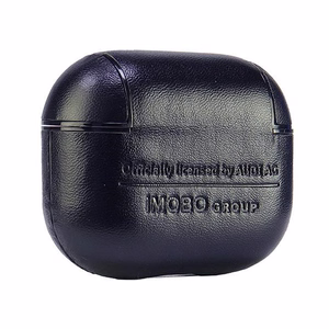 Audi ādas vāciņš ar lielu logotipu AirPods 3 - melns