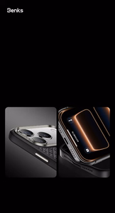 Benks Magnetic Armor Pro Armor Grid Kevlar Case Metal Frame 600D (Y069) priekš Iphone 17 Pro black