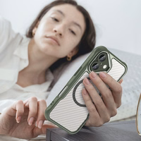 Leading Series Magnētiskais silikona viedtālruņa apvalks iPhone 16 Plus - zaļa