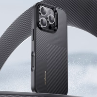 Benks Montage magnētiskais Armor Pro Kevlar viedtālruņa apvalks ar metāla rāmi 600D+1500D Iphone 16 Plus melns