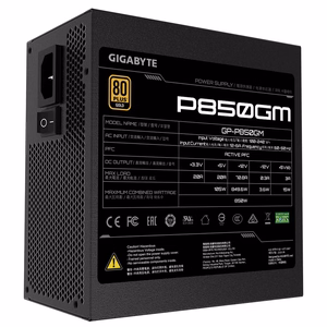 Gigabyte P850GM barošanas bloks 850 W 20+4 kontaktu ATX ATX melns
