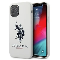 US Polo USHCP12LSLHRWH viedtālruņa apvalks iPhone 12 Pro Max 6.7 balts Silikona kolekcija