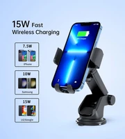 Auto lādētāja turētājs Choetech T203-F 15W Gravity Car Charger Holder Holder melns